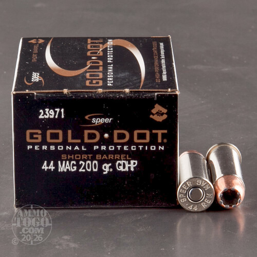Point 44 Material 44 Magnum Ammo - 20 Rounds of 200 Grain Jacketed Hollow-Point (JHP) by ...