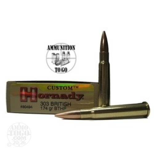 303 British Ammo - 20 Rounds of 174 Grain Hollow Point by Hornady