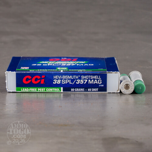 38 Special Ammunition for Sale. CCI 80 Grain #8 Shot - 10 Rounds