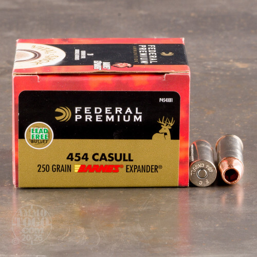 454 Casull Jacketed Hollow-Point (JHP) Ammo for Sale by Federal - 20 Rounds