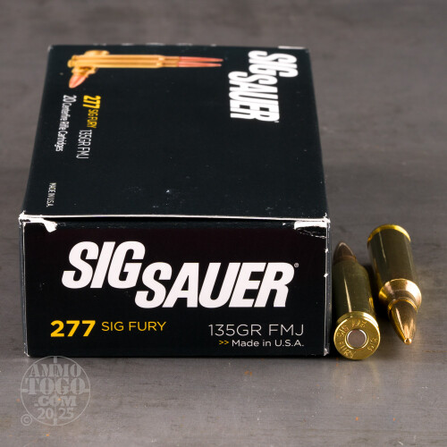 Fury Round .277 Fury (6.8x51mm) Ammo - 20 Rounds of 135 Grain Full Metal Jacket ...