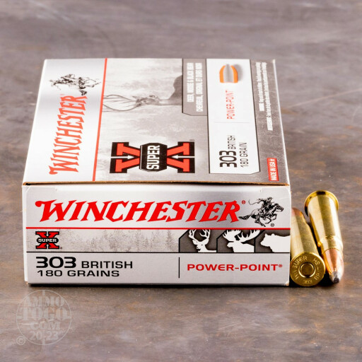 20rds - 303 British Winchester 180gr Super-X Power Point Ammo