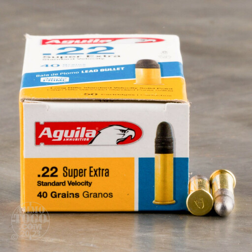 50rds – 22 LR Aguila Super Extra 40gr. LRN Ammo