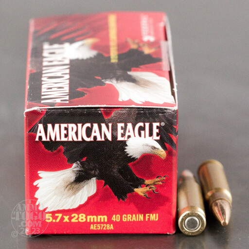 50rds - 5.7 Federal American Eagle 40gr. FMJ Ammo