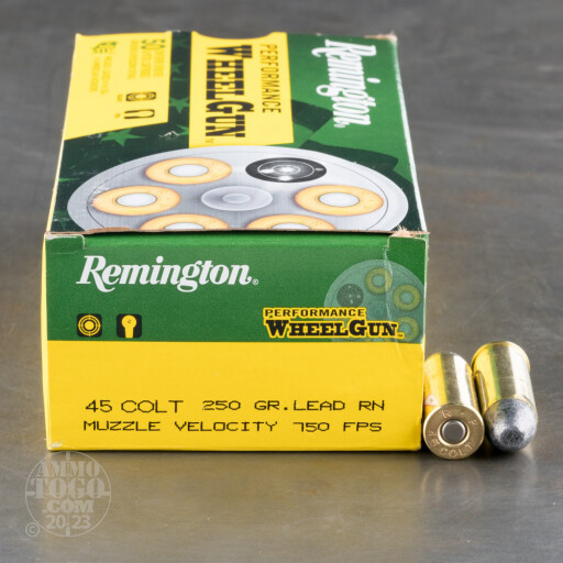 50rds - 45 Long Colt Remington Performance Wheel Gun 250gr. LRN Ammo