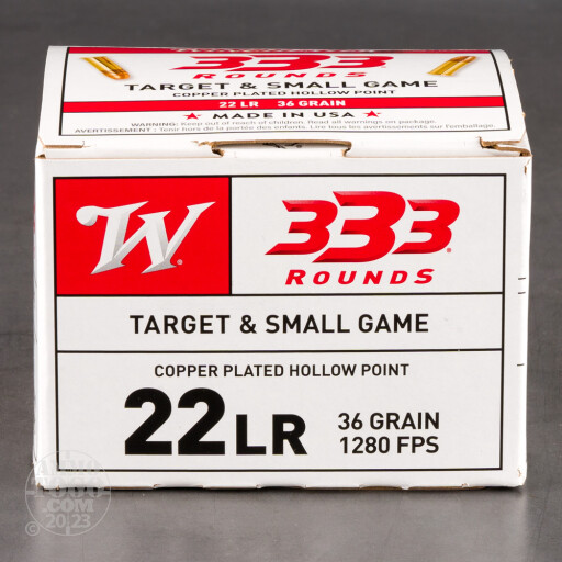 333rds - 22LR Winchester 36gr. Copper Plated Hollow Point Ammo