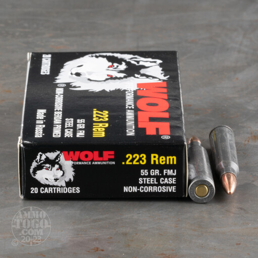 1000rds – 223 Rem Wolf 55gr. FMJ Ammo