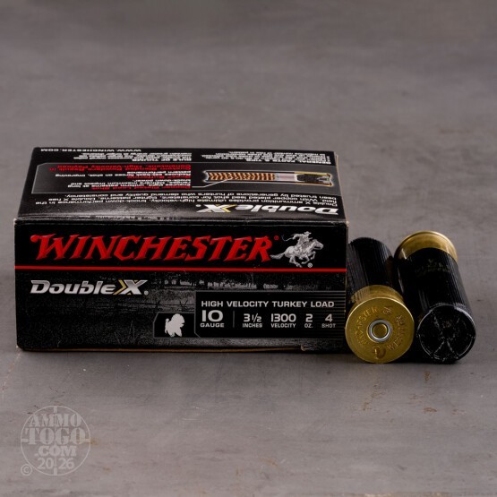 100rds – 10 Gauge Winchester Double X 3-1/2" 2oz. #4 Shot Ammo