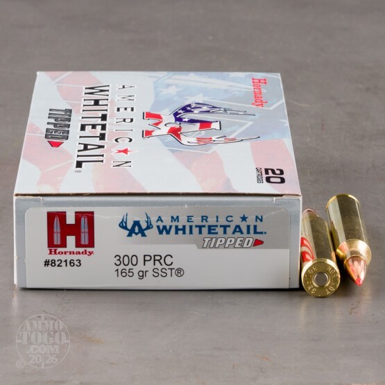 20rds – 300 Win Mag Hornady American Whitetail Tipped 165gr. SST Ammo