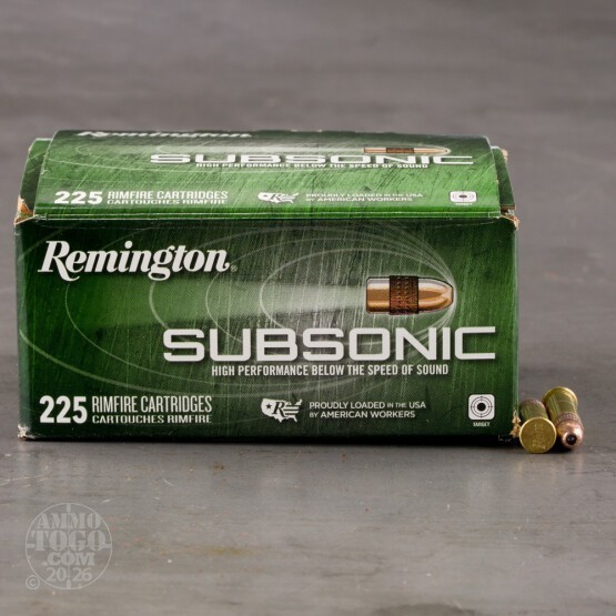 225rds – 22 LR Remington Subsonic 40gr. CPHP Ammo