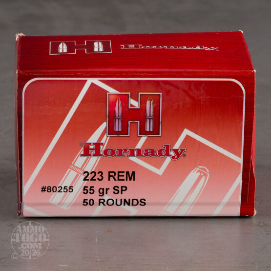500rds - 223 Rem Hornady 55gr. SP Ammo