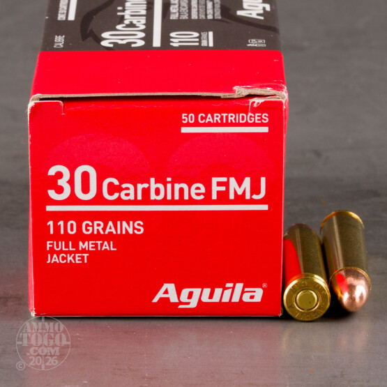 50rds - .30 Carbine Aguila 110gr. FMJ Ammo