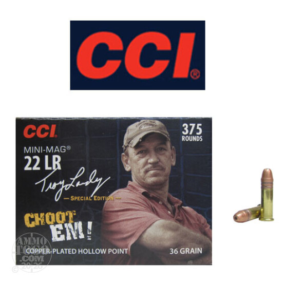 375rds - 22LR CCI Troy Landry Choot Em! Mini-Mag 36gr. Hollow Point Ammo