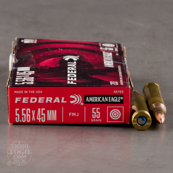 20rds – 5.56x45 Federal American Eagle 55gr. FMJ Ammo