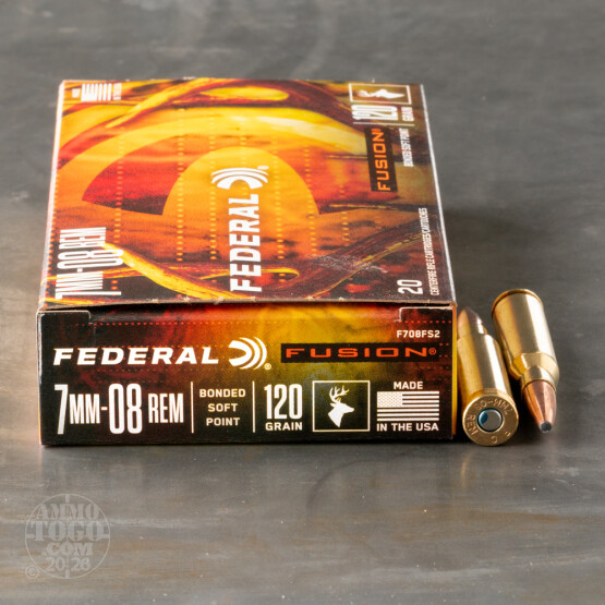 20rds - 7mm-08 Rem. Federal Fusion 120gr. SP Ammo
