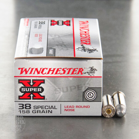 50rds - 38 Special Winchester Super-X 158gr. LRN Ammo