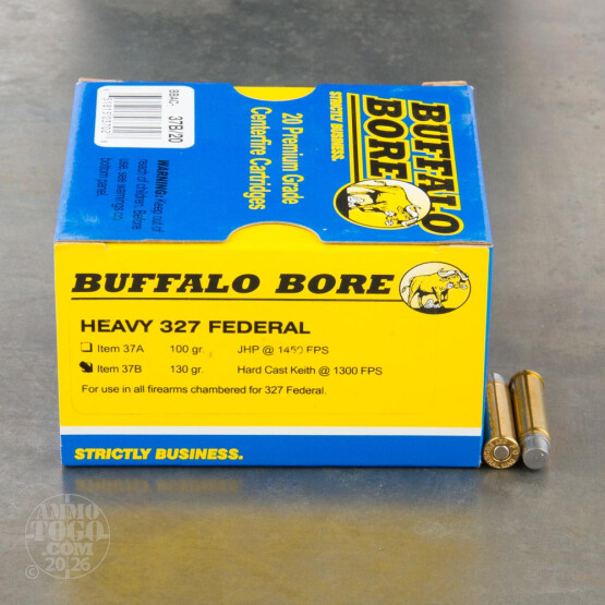 20rds - 327 Federal Buffalo Bore 130gr. Hard Cast Keith WC Ammo