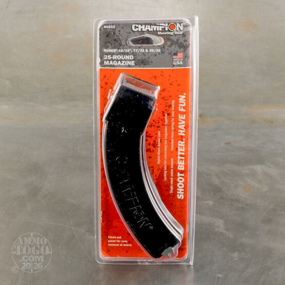 1 - Champion 10/22 High Capacity Magazine - 22 LR 25 Round Black Smoke