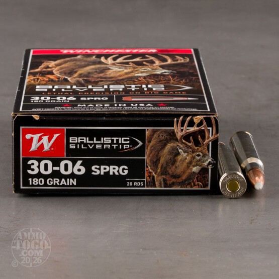 20rds - 30-06 Winchester 180gr. Supreme Ballistic Silvertip Ammo
