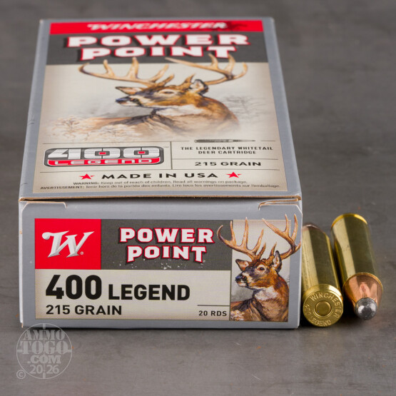 20rds – 400 Legend Winchester Power-Point 215gr. SP Ammo