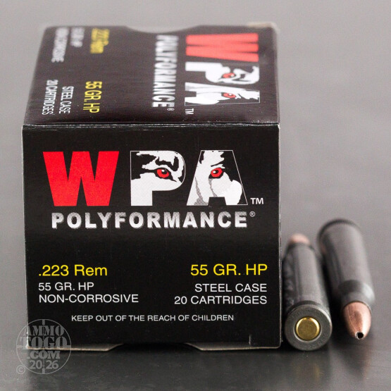 500rds - .223 WPA 55gr. HP Ammo