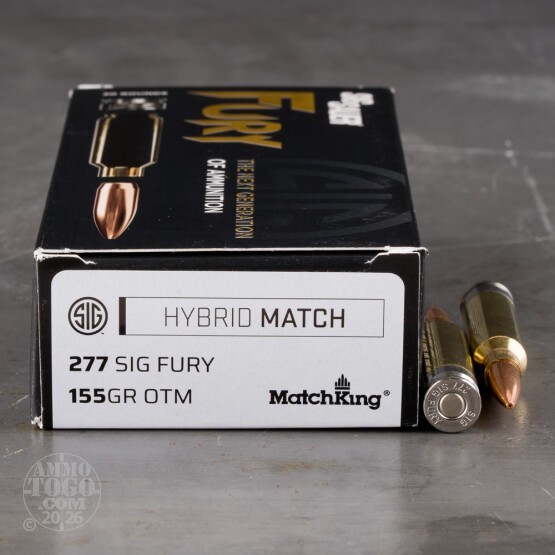20rds – 277 Fury Sig Sauer Hybrid Match 155gr. HPBT MatchKing Ammo