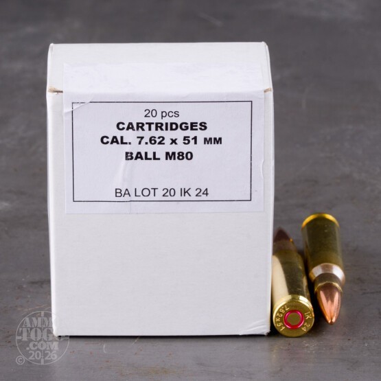 200rds – 7.62x51 Igman 147gr. FMJ M80 Ammo