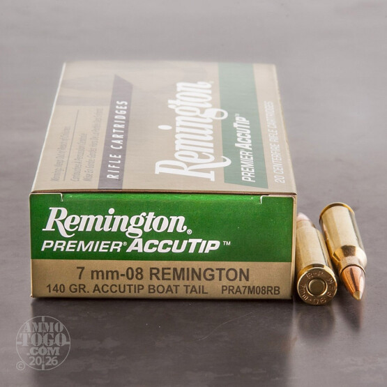 20rds - 7mm-08 Remington 140gr AccuTip Boat Tail Ammo