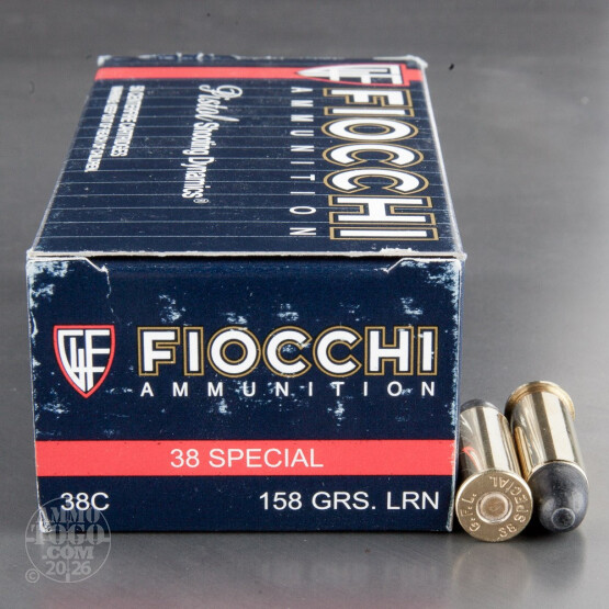 50rds – 38 Special Fiocchi 158gr. LRN Ammo