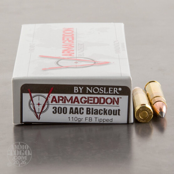 200rds - 300 AAC BLACKOUT Nosler Varmageddon 110gr. FB Tipped Ammo