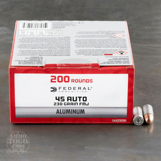 1000rds - 45 ACP Federal Champion Aluminum 230gr. FMJ Ammo