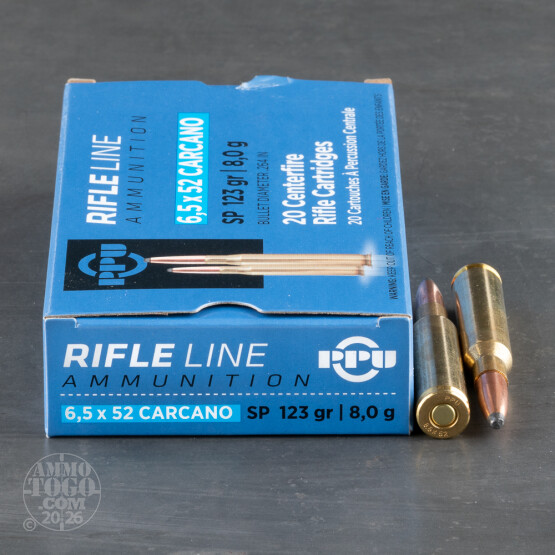 20rds - 6.5 Carcano Prvi Partizan 123gr. SP Ammo