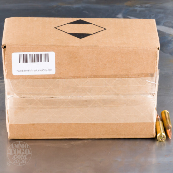 200rds - 7.62x51mm Lake City 148 FMJ (M80) and 175 OTM (M118) Mixed Ammo