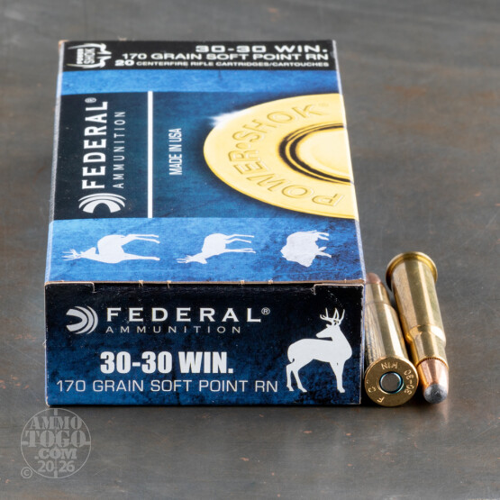20rds - 30-30 Federal Power-Shok 170gr. SPRN Ammo