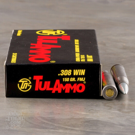 500rds – 308 Win Tula 150gr. FMJ Ammo