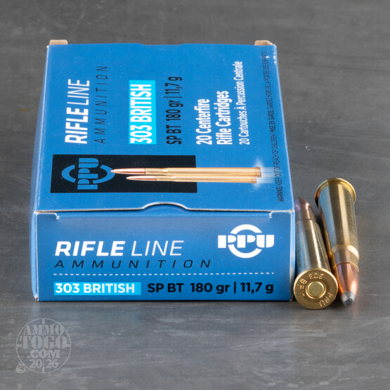 20rds - .303 British Prvi Partizan 180gr. SP Ammo