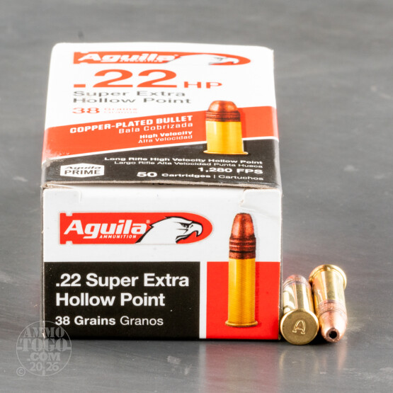 2000rds – 22 LR Aguila Super Extra 38gr. CPHP Ammo