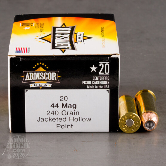 500rds – 44 Magnum Armscor USA 240gr. JHP Ammo
