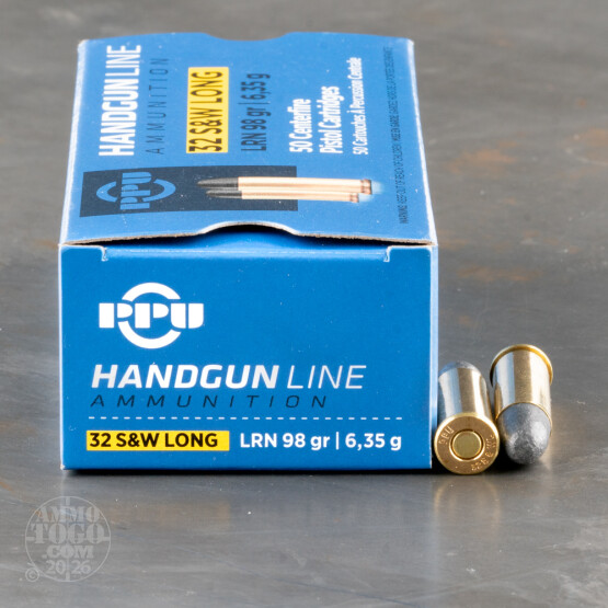 500rds - 32 S&W Long Prvi Partizan 98gr. LRN Ammo