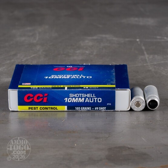 10rds – 10mm CCI Pest Control Shotshell 105gr. #9 Shot Ammo