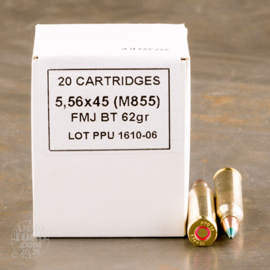 1000rds - 5.56 Prvi Partizan 62gr M855 Penetrator Ammo