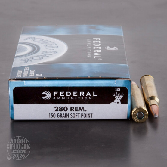 20rds - 280 Rem. Federal Power-Shok 150gr. Soft Point Ammo