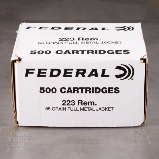 500rds – 223 Rem Federal American Eagle 55gr. FMJ Ammo