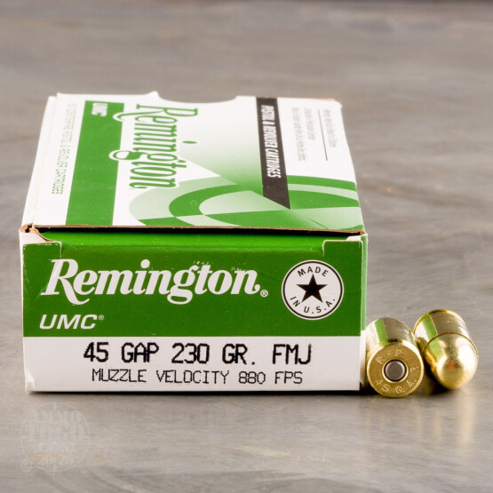 500rds - 45 GAP Remington UMC 230gr. FMJ Ammo