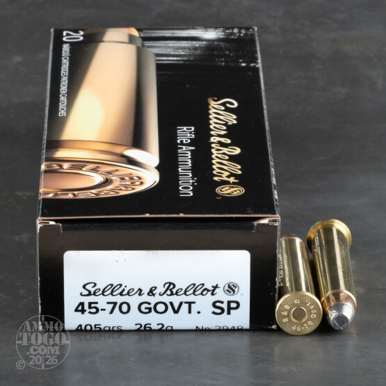 20rds – 45-70 Govt. Sellier & Bellot 405gr. SP Ammo