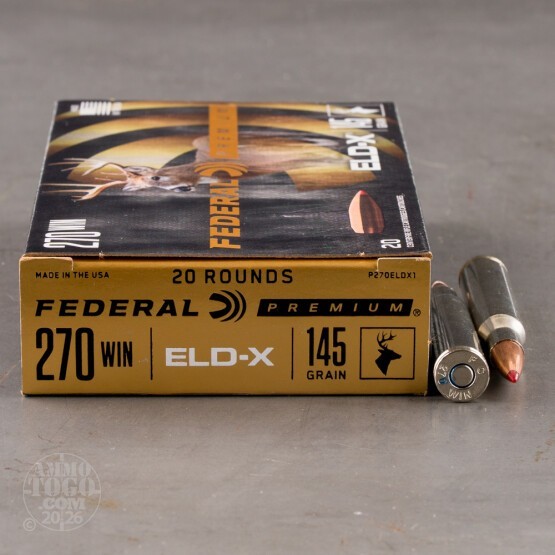 20rds – 270 Win Federal 145gr. ELD-X Ammo