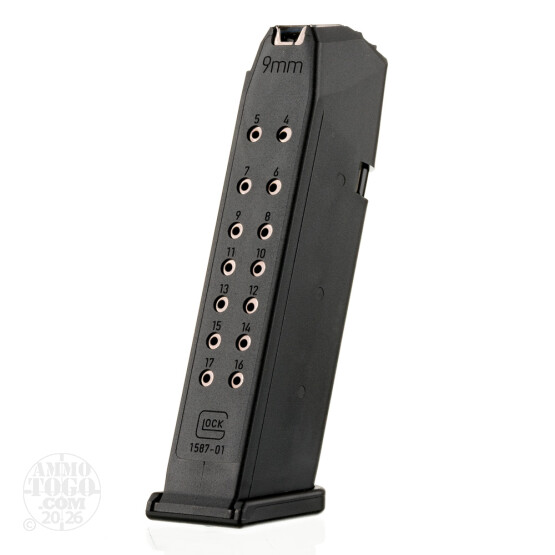 5 - Glock G17/19/26/34/45/47 17rd Black Magazines