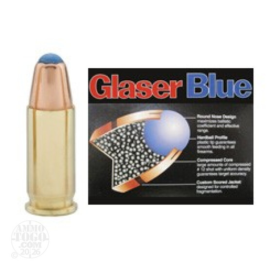 6rds - 25 Auto Glaser Blue Safety Slug 35gr. Ammo
