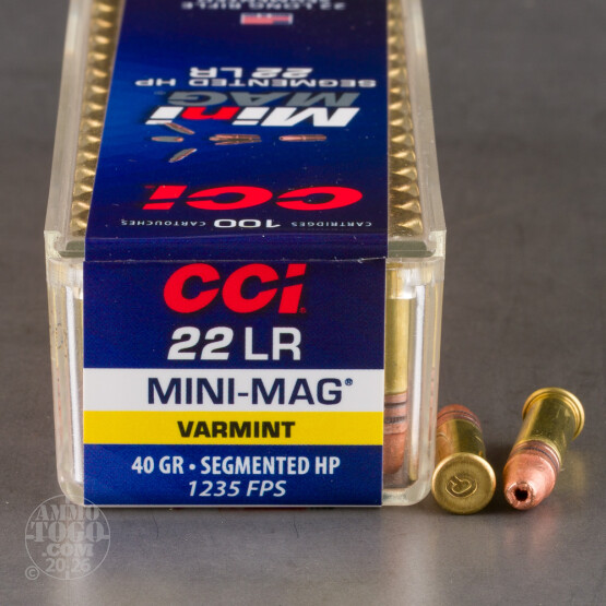100rds – 22 LR CCI Mini-Mag 40gr. SHP Ammo