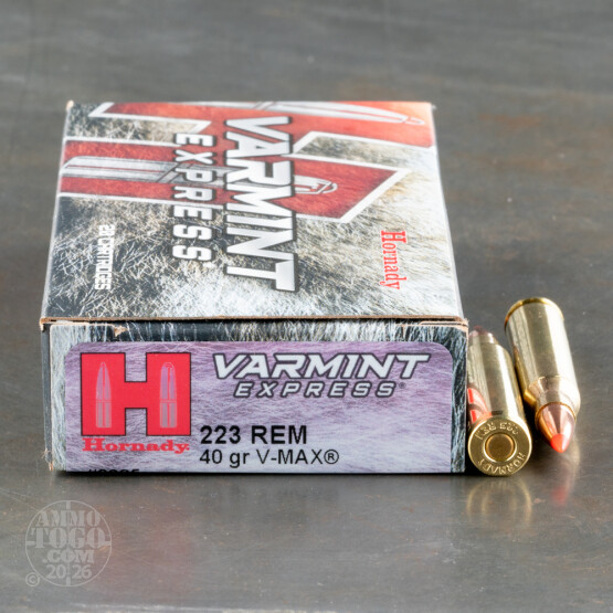 200rds - 223 Hornady Varmint Express 40gr. V-Max Ammo